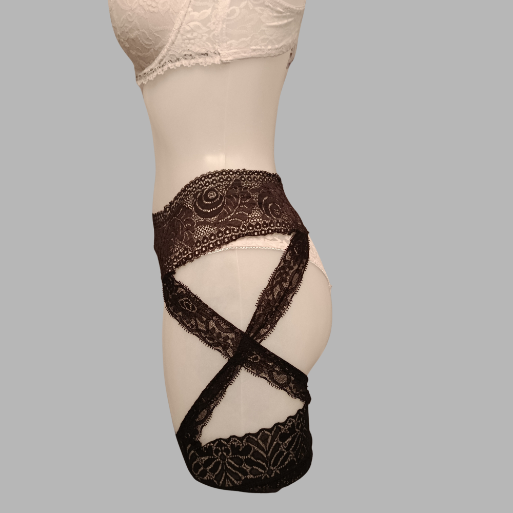 Collant Porte jarretelle résille avec dentelle