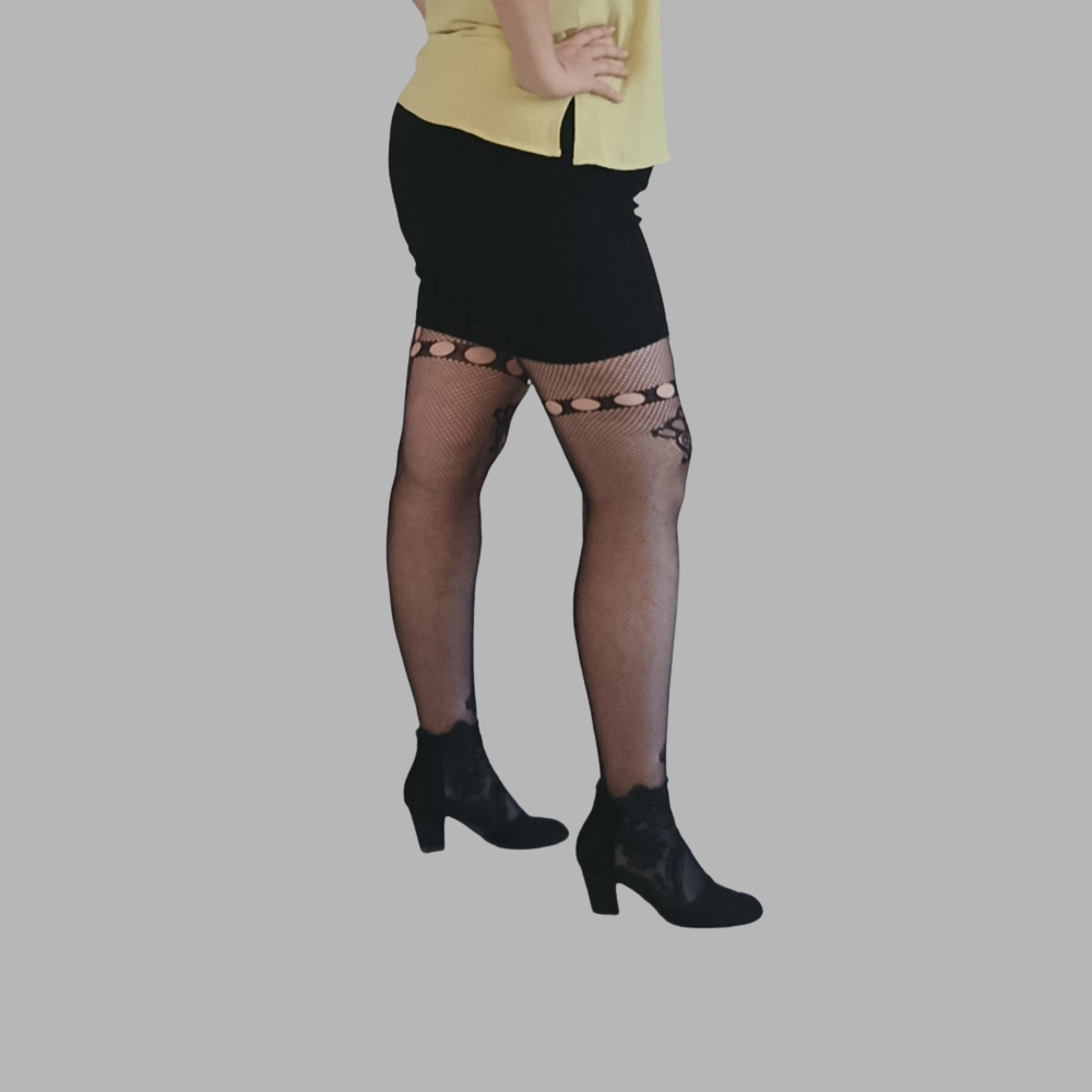 Collant résille à motif orientaux