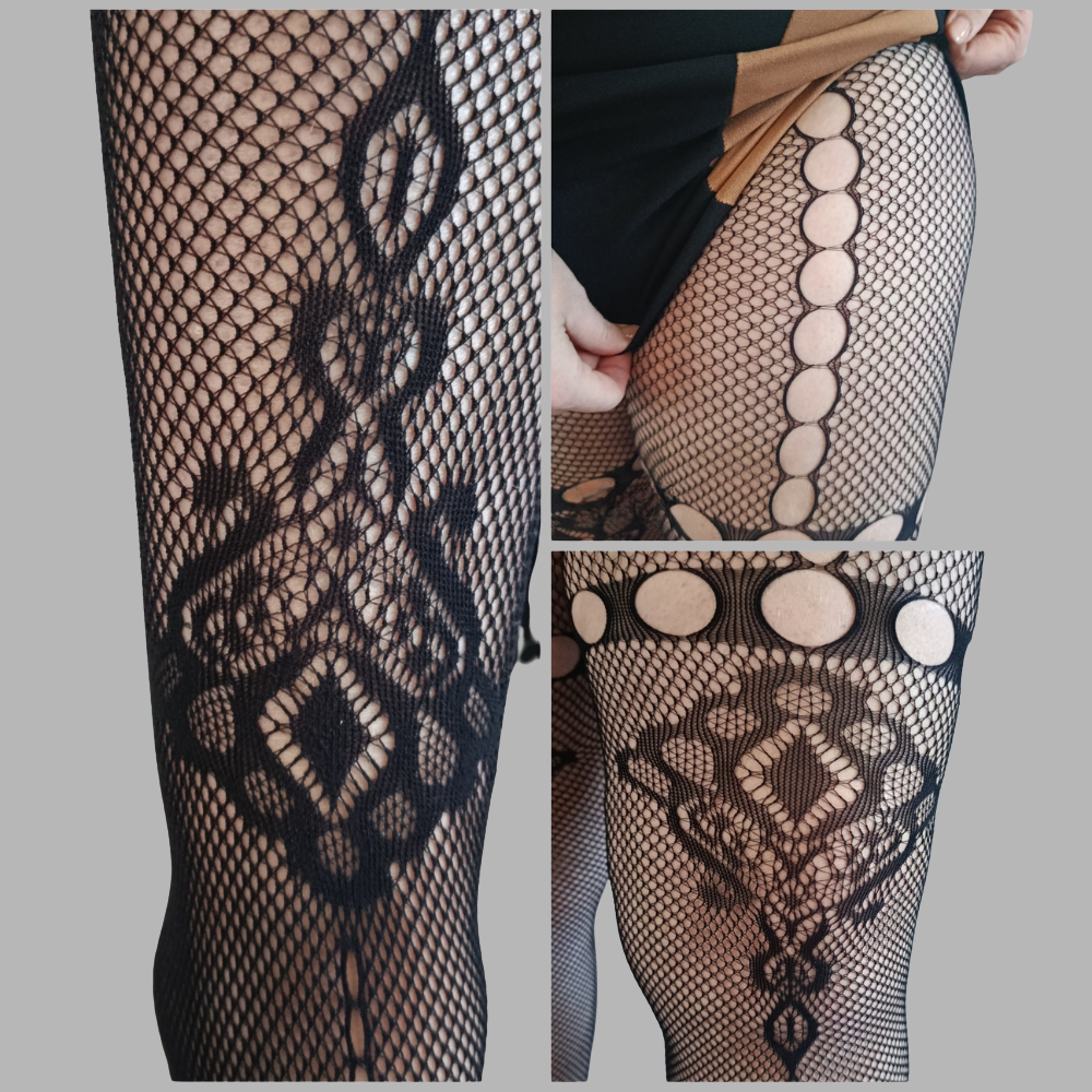 Collant résille à motif orientaux