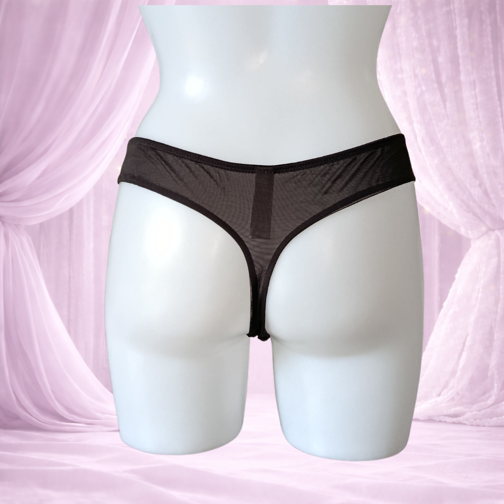 String Aimée – satin & dentelle