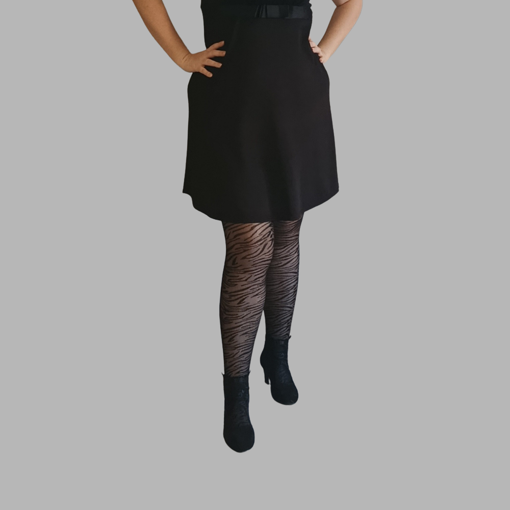 Collant fantaisie zebre grande taille