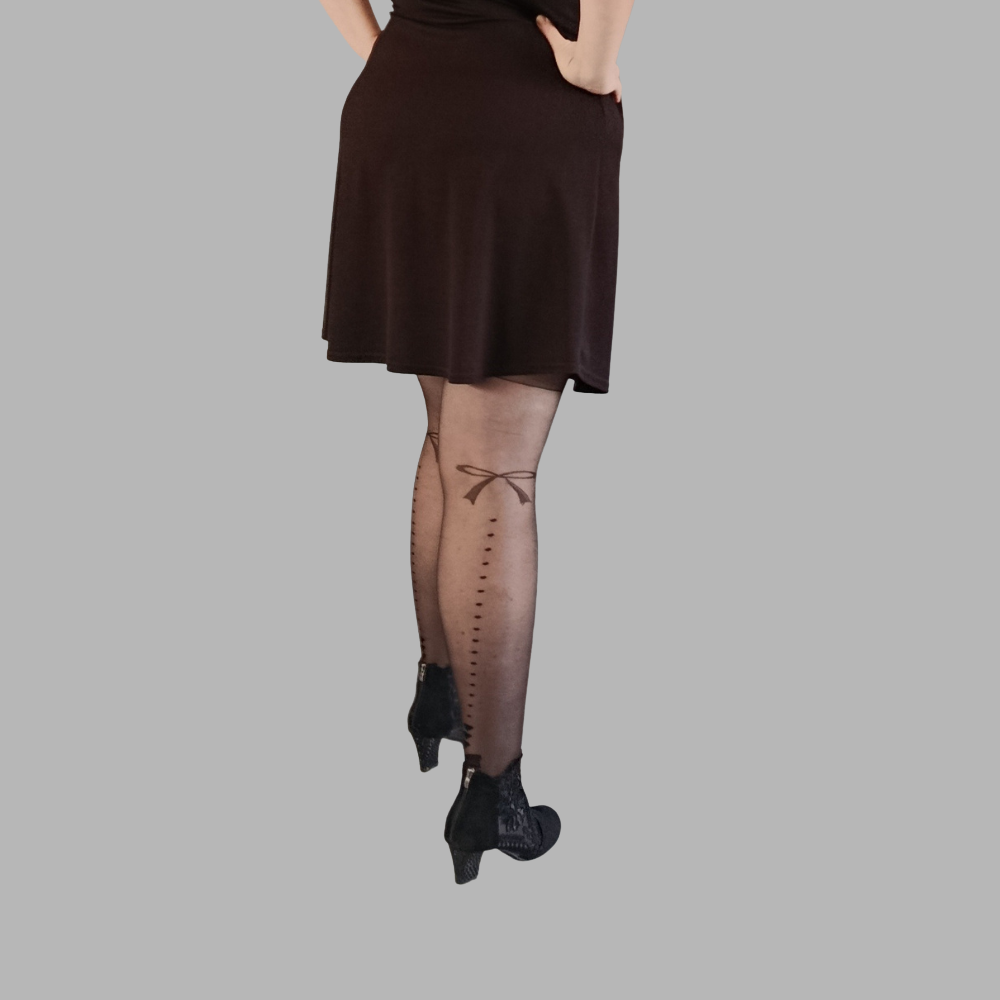 Collant Fantasie motif neaud et cœur