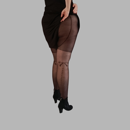 Collant Fantasie motif neaud et cœur