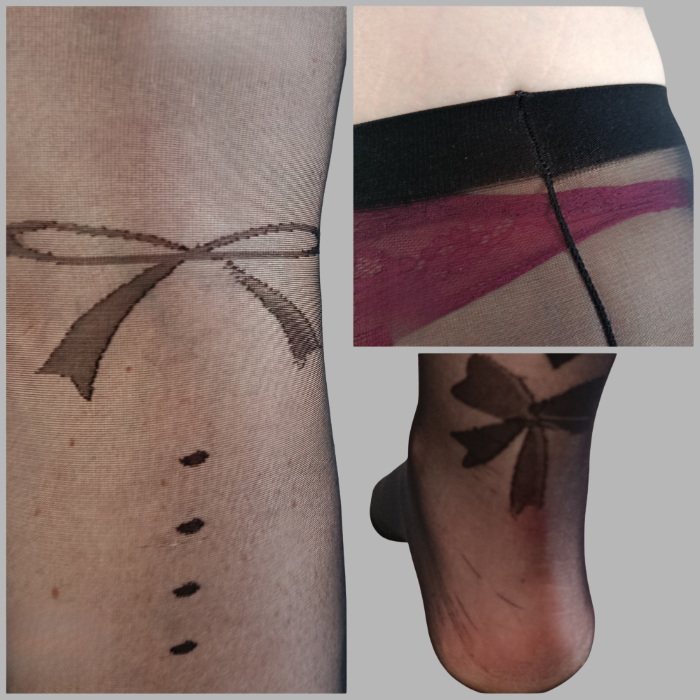 Collant Fantasie motif neaud et cœur