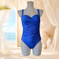 Maillot de bain 1 pièce bleu roi
