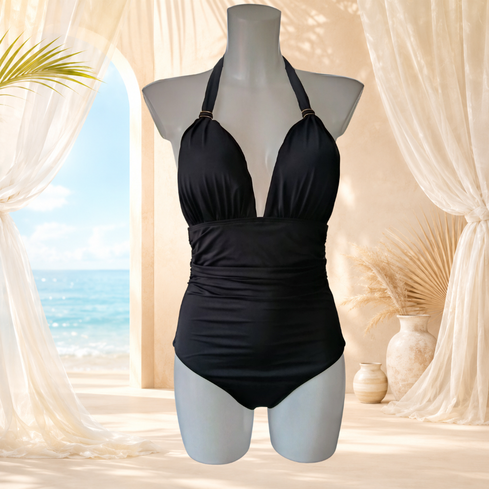 Maillot de bain 1 pièce vintage noir