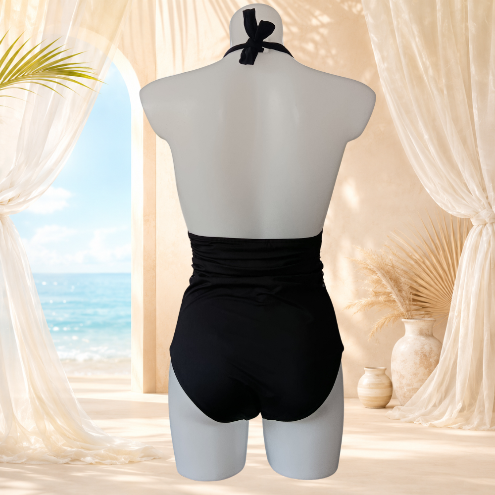 Maillot de bain 1 pièce vintage noir