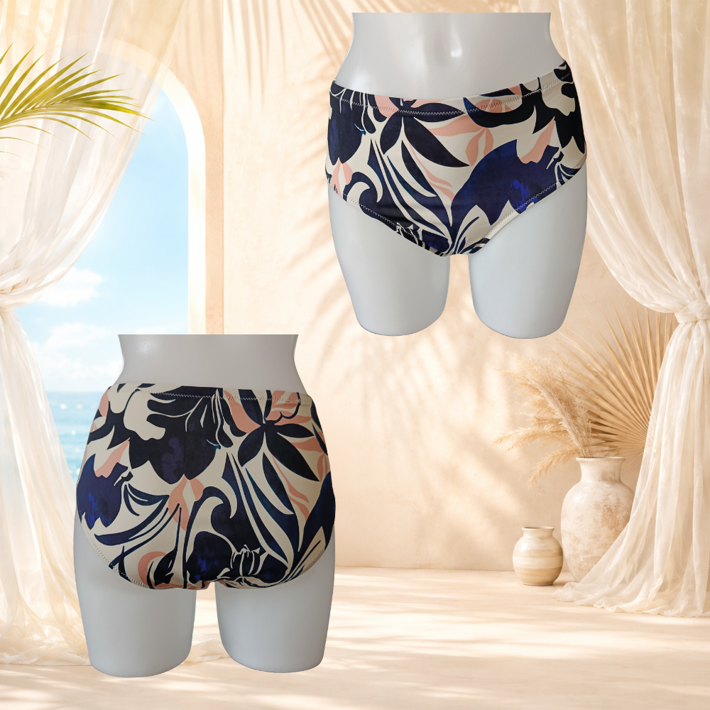 Bikini imprimé tropical bleu