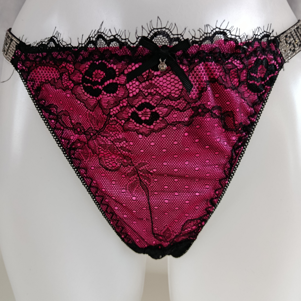 Ensemble fuchsia push up avec strass