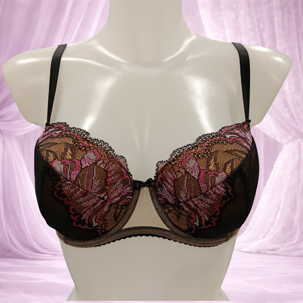 Soutien-gorge Sawren – modèle Rêverie push-up en dentelle brodée