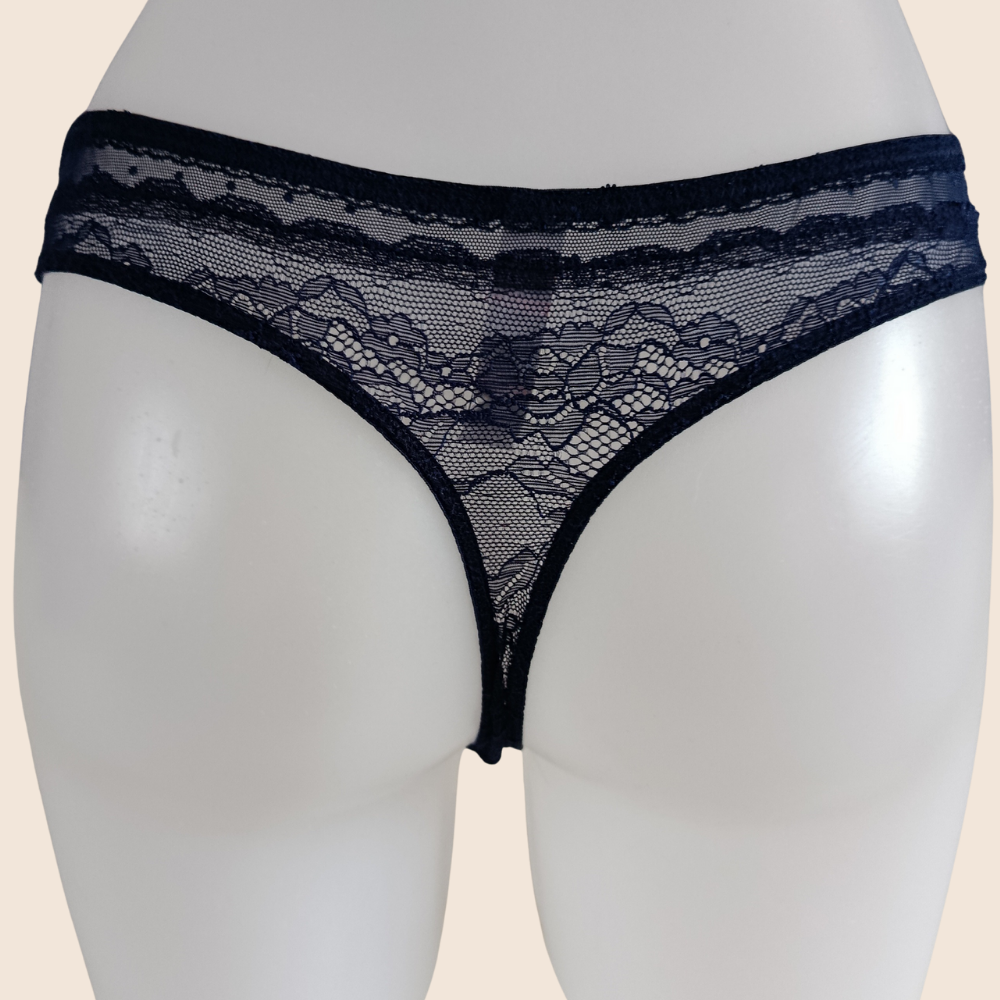 Ensemble 2 pièces dentelle bleu- Fabrication française