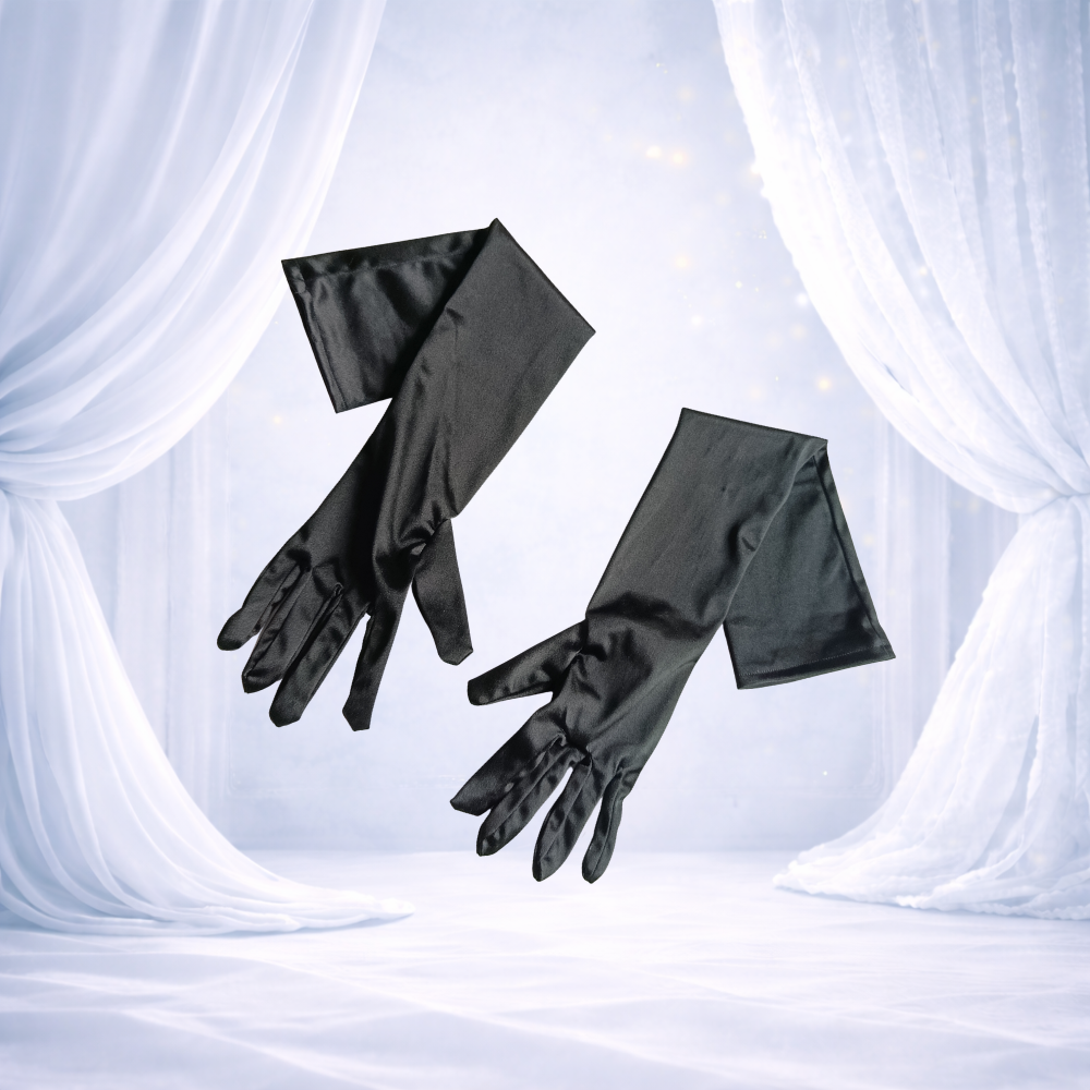 Gants longs en satin