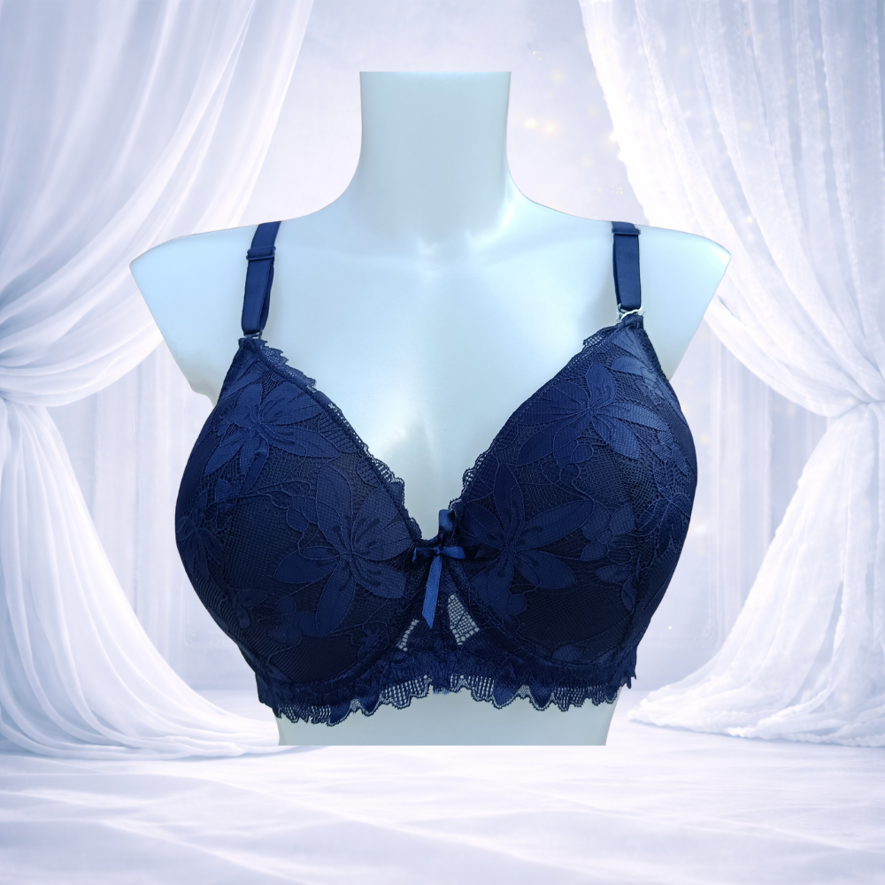 Ensemble lingerie bleu marine bonnet E