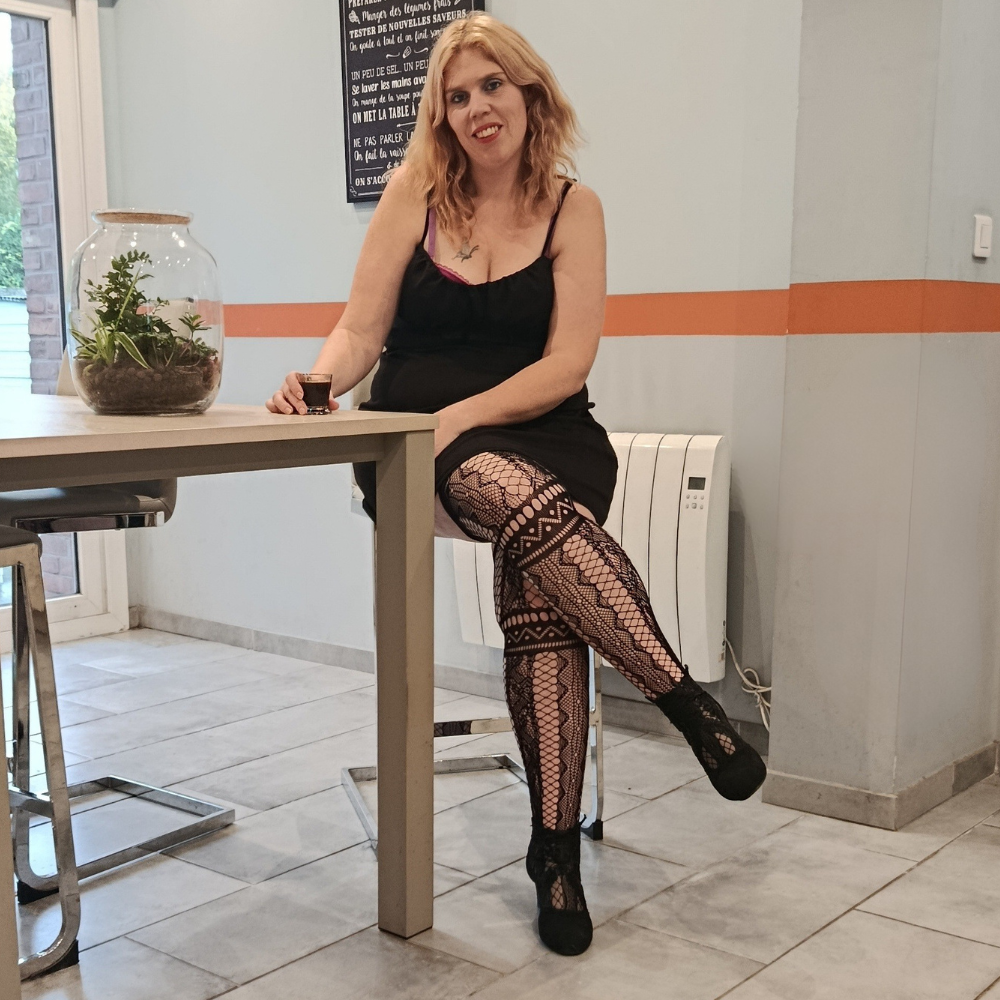 Collant Résille fantaisie porte jarretelle