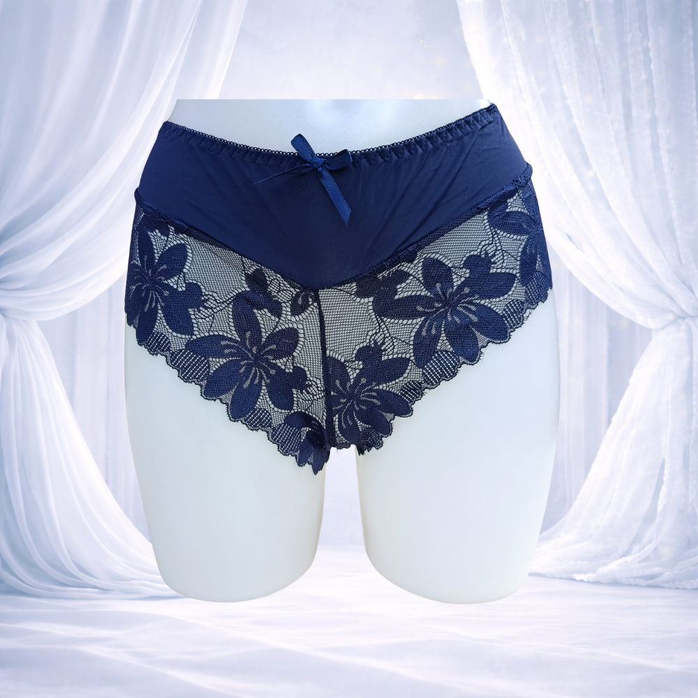 Ensemble lingerie bleu marine bonnet E