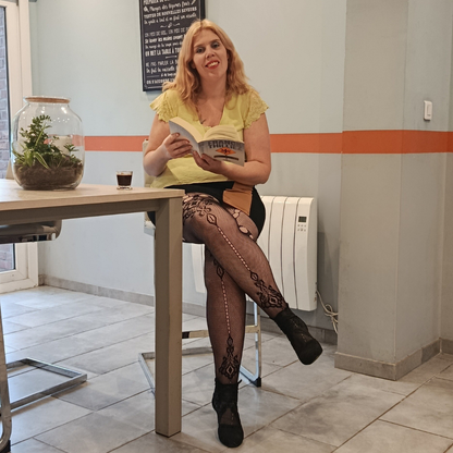 Collant résille à motif orientaux