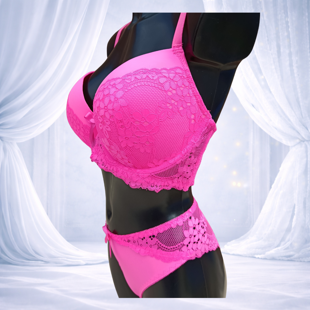 Ensemble lingerie rose bonnet F
