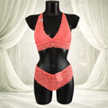 Ensemble dentelle corail sans armatures