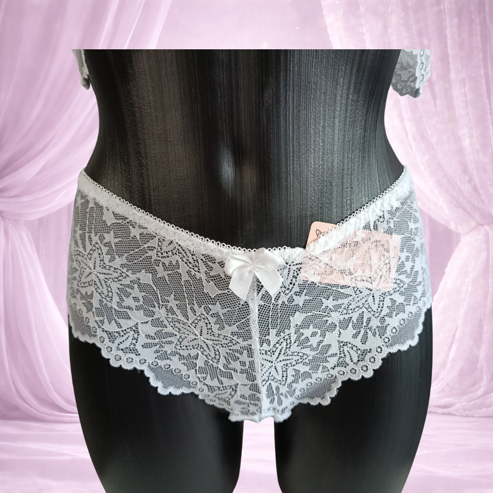 Ensemble Blanc dentelle sans armatures