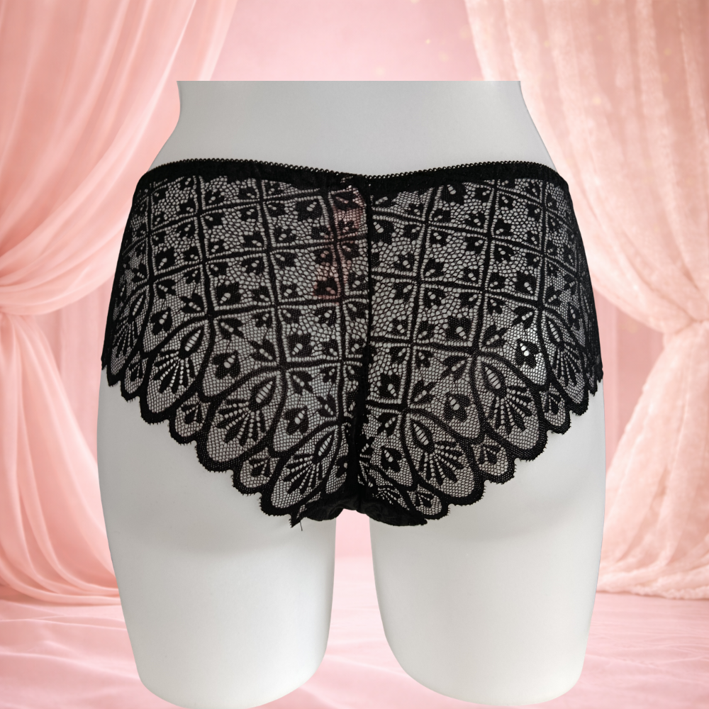 Ensemble dentelle noir sans armatures