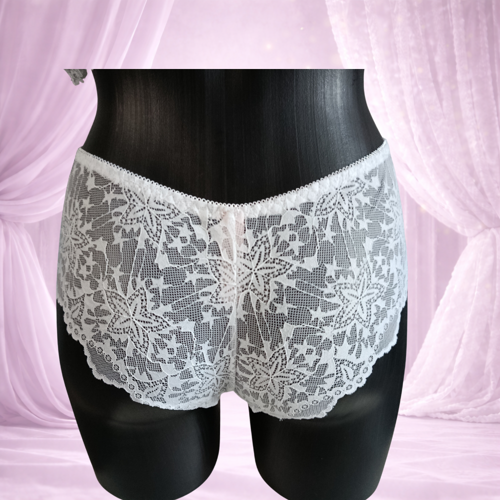 Ensemble Blanc dentelle sans armatures