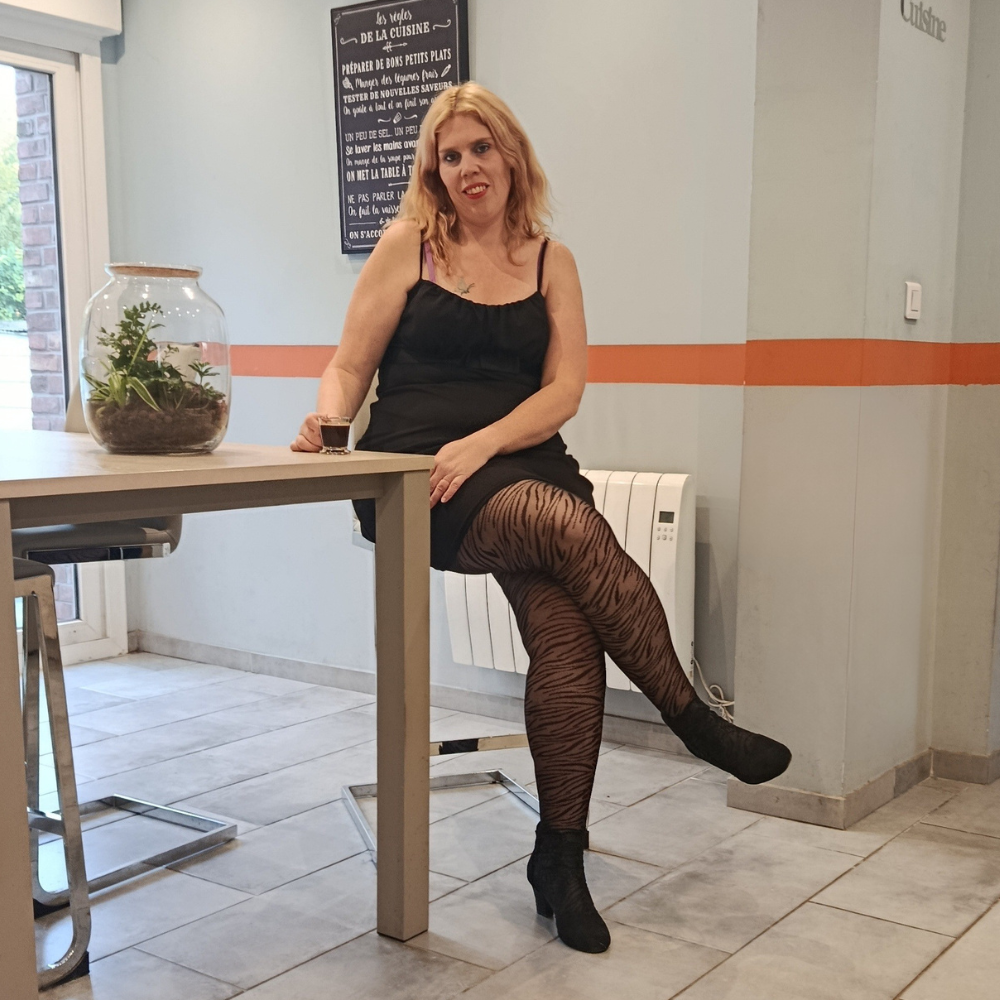Collant fantaisie zebre grande taille