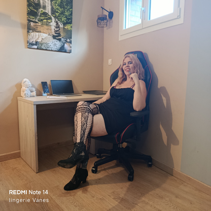 Collant Résille fantaisie porte jarretelle