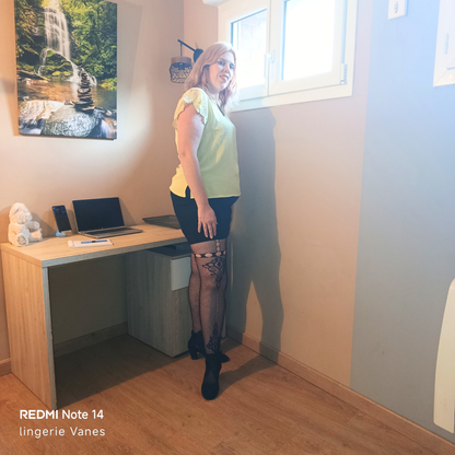 Collant résille à motif orientaux