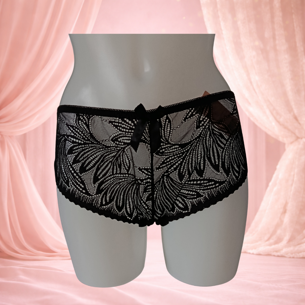 Ensemble noir en dentelle avec armatures – Spécial bonnet D