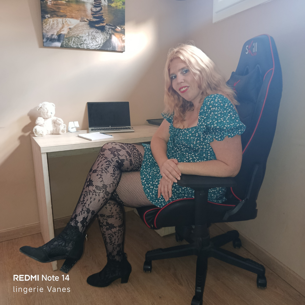 Collant résille fleur