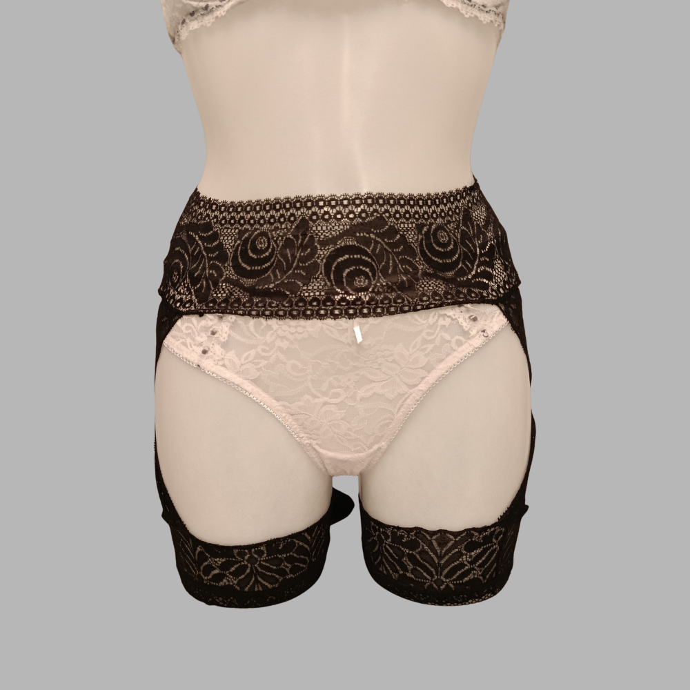 Collant Porte jarretelle résille avec dentelle