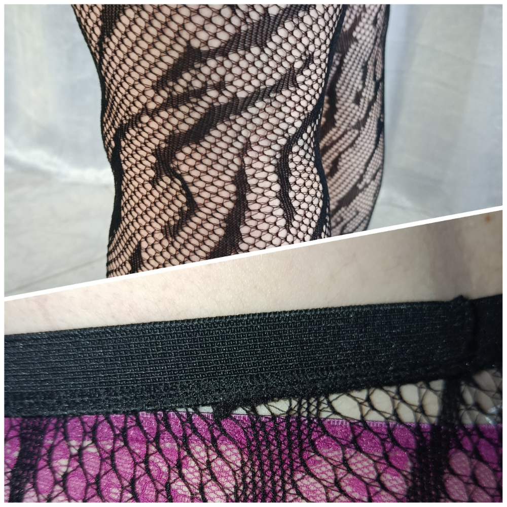 Collant résille à motif zèbre