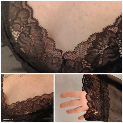 Ensemble nuisette et kimono en satin