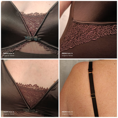 Nuisette satin et transparente