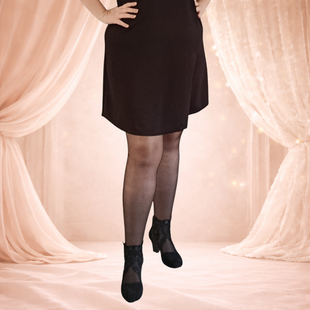 Collant Fantasie motif neaud et cœur