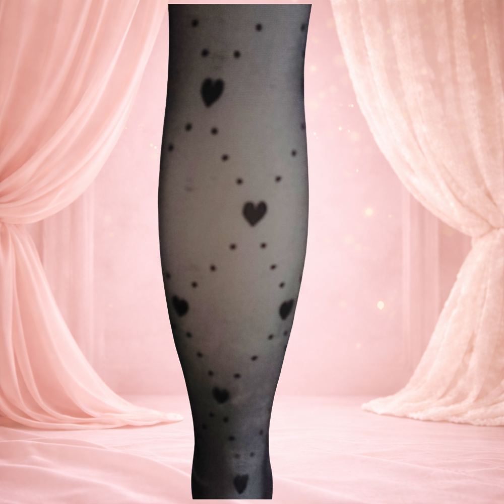 Collant voile petits cœurs marque Italienne