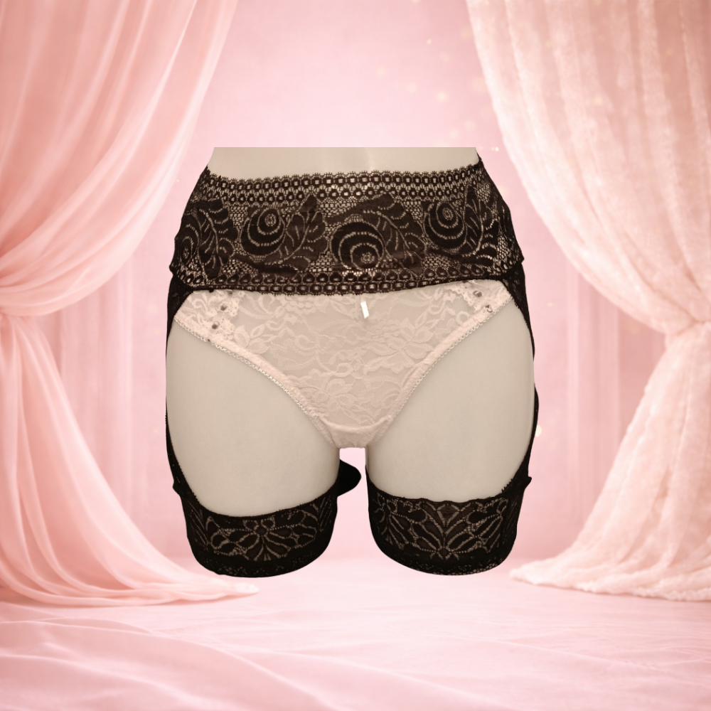 Collant Porte jarretelle résille avec dentelle