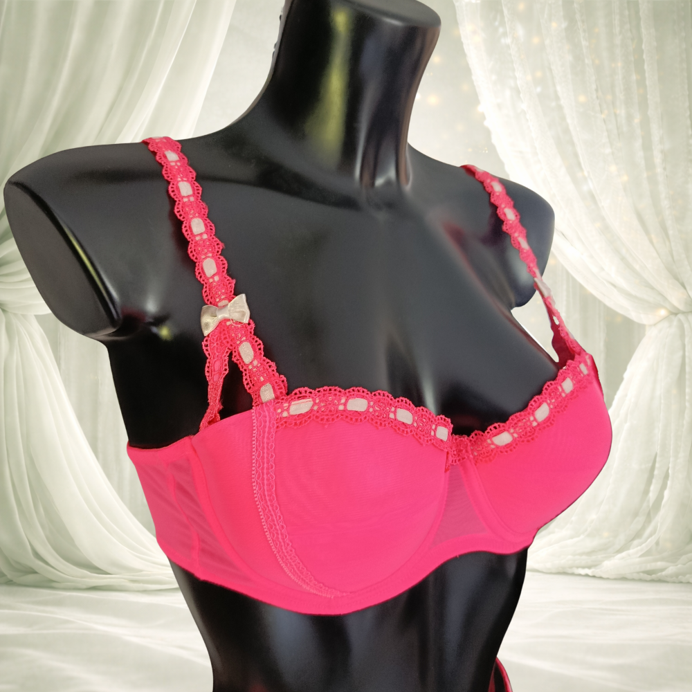 Ensemble 2 pièces – nœuds délicats & string assorti Rose