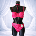 Ensemble 3 pièces rose fushia - satin